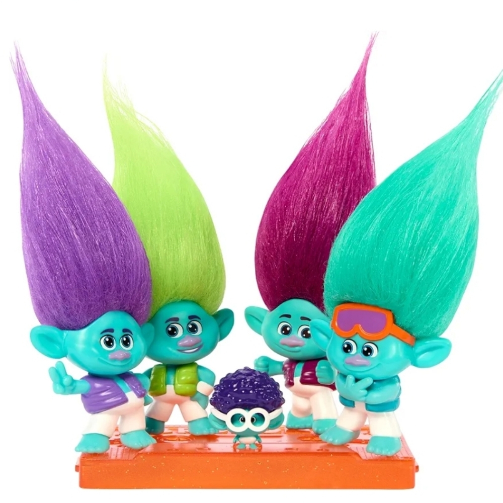 Mattel DreamWorks Trolls Band Together BroZone On Tour Set with 5 Trolls - Picture 5 of 6